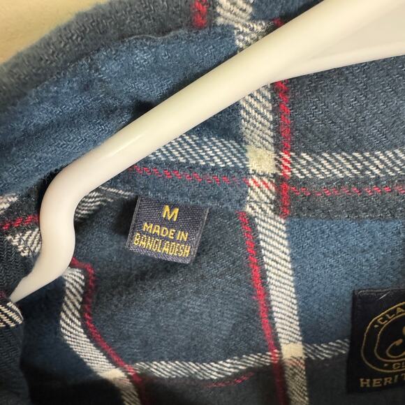 Jachs Heritage Flannel Plaid Button-Up Shirt US Men's M New - Picture 6 of 8